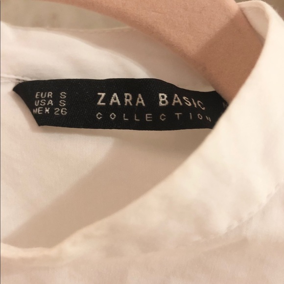 Zara Basic Collection White Bell Ruffle Sleeve Top - Picture 2 of 2